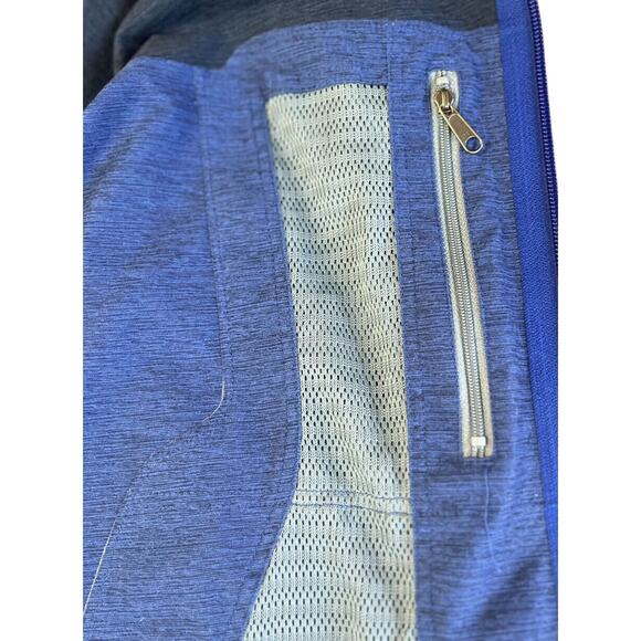 Patagonia Rain Jacket Mens Size Medium Hooded Elbow Patches Blue Full Zip EUC - Picture 6 of 11